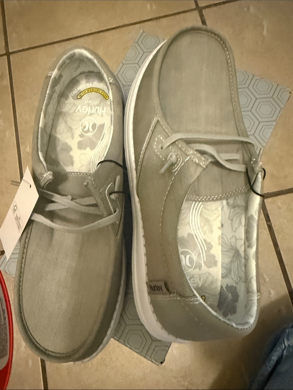 Slip-On Moccasins in Gray